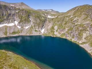 Aerial view of The Seven Rila Lakes, Rila Mountain, Bulgaria