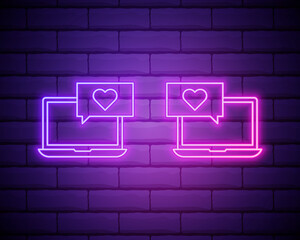 Vector realistic isolated neon sign of Sexting logo for decoration and covering on the wall background. Concept of erotic chat.