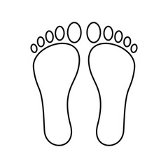 simple footprint and footprint icon