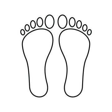 simple footprint and footprint icon
