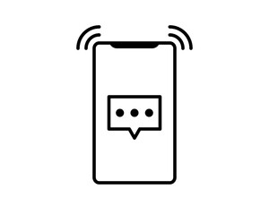 Message Icon in trendy flat style isolated on grey background. Sms symbol for your web site design, logo, app, UI. Vector illustration, EPS10.