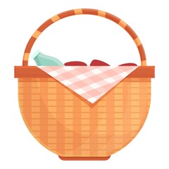 Traditional basket icon. Cartoon and flat of Traditional basket vector icon for web design isolated on white background