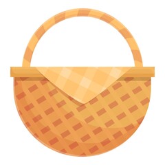 Woven basket icon. Cartoon and flat of Woven basket vector icon for web design isolated on white background