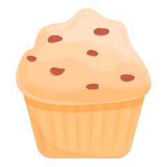 Creamy muffin icon. Cartoon and flat of Creamy muffin vector icon for web design isolated on white background