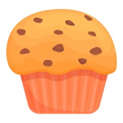 Baked muffin icon. Cartoon and flat of Baked muffin vector icon for web design isolated on white background