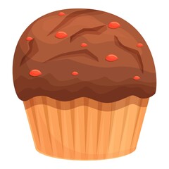 Tasty muffin icon. Cartoon and flat of Tasty muffin vector icon for web design isolated on white background