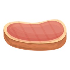 Grilled meat icon. Cartoon and flat of Grilled meat vector icon for web design isolated on white background