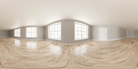 full 360 panorama view of empty vintage classic retro living room interior 3d render illustration hdri hdr vr style © eliahinsomnia