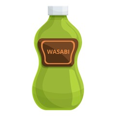 Wasabi bottle icon. Cartoon and flat of Wasabi bottle vector icon for web design isolated on white background