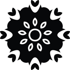 Mandala icons, decorations or flowers for various purposes