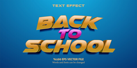 Both funny and futuristic editable font style: Back To School