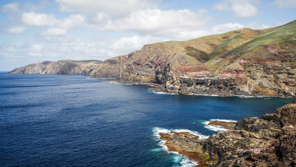 Fototapeta na wymiar Porto Santo is a Portuguese island 43 kilometres northeast of Madeira Island in the North Atlantic Ocean.
