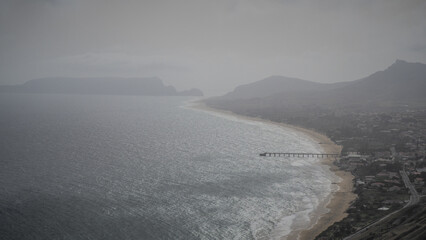 Porto Santo is a Portuguese island 43 kilometres northeast of Madeira Island in the North Atlantic Ocean.