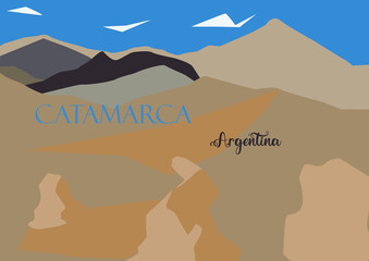 Illustration of the province of Catamarca, Argentina with its name in Spanish.