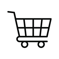 Fototapeta na wymiar Shopping icon vector. Shopping cart icon color editable