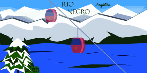 Illustration of the Province of Rio Negro, Argentina, with its name in Spanish.