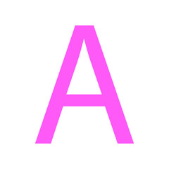 LETTER A SIMPLE CLIP ART VECTOR ILLUSTRATION