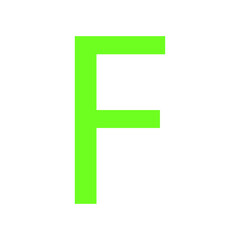 LETTER F SIMPLE CLIP ART VECTOR ILLUSTRATION