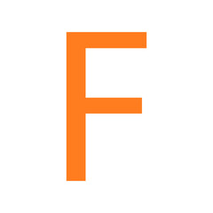 LETTER F SIMPLE CLIP ART VECTOR ILLUSTRATION