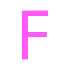 LETTER F SIMPLE CLIP ART VECTOR ILLUSTRATION
