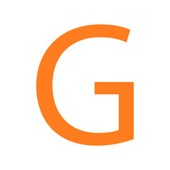 LETTER G SIMPLE CLIP ART VECTOR ILLUSTRATION