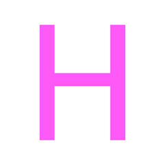 LETTER H SIMPLE CLIP ART VECTOR ILLUSTRATION