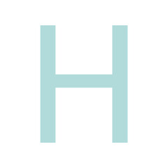 LETTER H SIMPLE CLIP ART VECTOR ILLUSTRATION