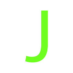 LETTER J SIMPLE CLIP ART VECTOR ILLUSTRATION