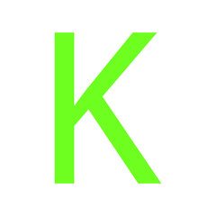 LETTER K SIMPLE CLIP ART VECTOR ILLUSTRATION