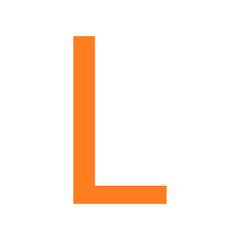 LETTER L SIMPLE CLIP ART VECTOR ILLUSTRATION