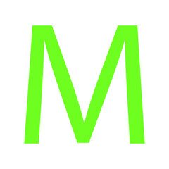 LETTER M SIMPLE CLIP ART VECTOR ILLUSTRATION