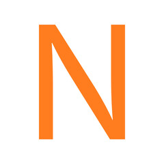LETTER N SIMPLE CLIP ART VECTOR ILLUSTRATION