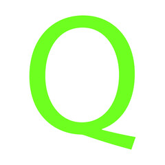 LETTER Q SIMPLE CLIP ART VECTOR ILLUSTRATION