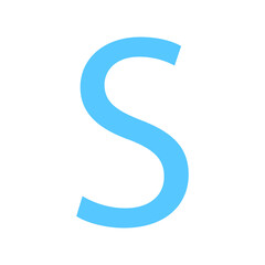 LETTER S SIMPLE CLIP ART VECTOR ILLUSTRATION
