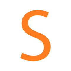 LETTER S SIMPLE CLIP ART VECTOR ILLUSTRATION