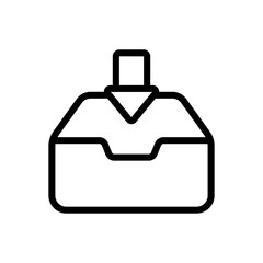 Inbox Vector Outline Icon. Data Storage Symbol EPS 10 FIle