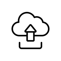 Fototapeta premium Uploading Vector Outline Icon. Data Storage Symbol EPS 10 FIle
