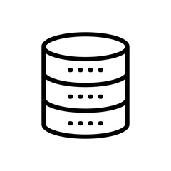Database Vector Outline Icon. Data Storage Symbol EPS 10 FIle