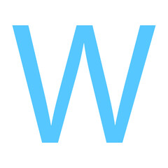 LETTER W SIMPLE CLIP ART VECTOR ILLUSTRATION