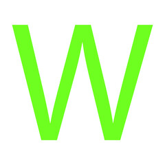 LETTER W SIMPLE CLIP ART VECTOR ILLUSTRATION