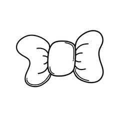 Bow Doodle vector icon. Drawing sketch illustration hand drawn cartoon line eps10