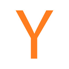 LETTER Y SIMPLE CLIP ART VECTOR ILLUSTRATION