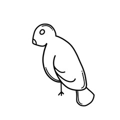 Bird Doodle vector icon. Drawing sketch illustration hand drawn cartoon line eps10