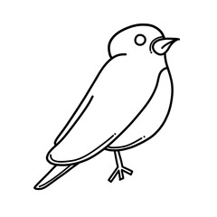 Bird Doodle vector icon. Drawing sketch illustration hand drawn cartoon line eps10