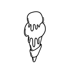 Ice cream Doodle vector icon. Drawing sketch illustration hand drawn cartoon line eps10
