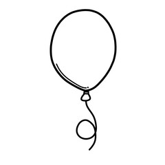 Balloon Doodle vector icon. Drawing sketch illustration hand drawn cartoon line eps10