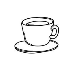 Coffee cup Doodle vector icon. Drawing sketch illustration hand drawn cartoon line eps10