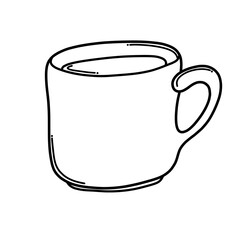 Coffee cup Doodle vector icon. Drawing sketch illustration hand drawn cartoon line eps10
