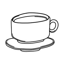 Coffee cup Doodle vector icon. Drawing sketch illustration hand drawn cartoon line eps10