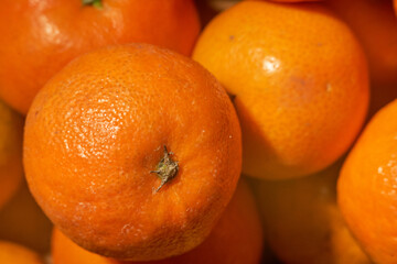 Fresh tangerines from the orchard. Fresh food without additives